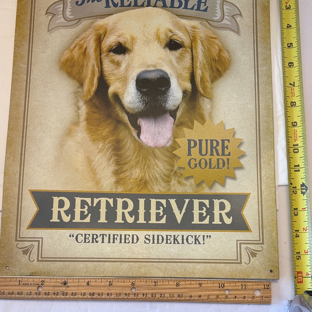 Retriever Dog Sign - Pure Gold - Picture 2 of 2